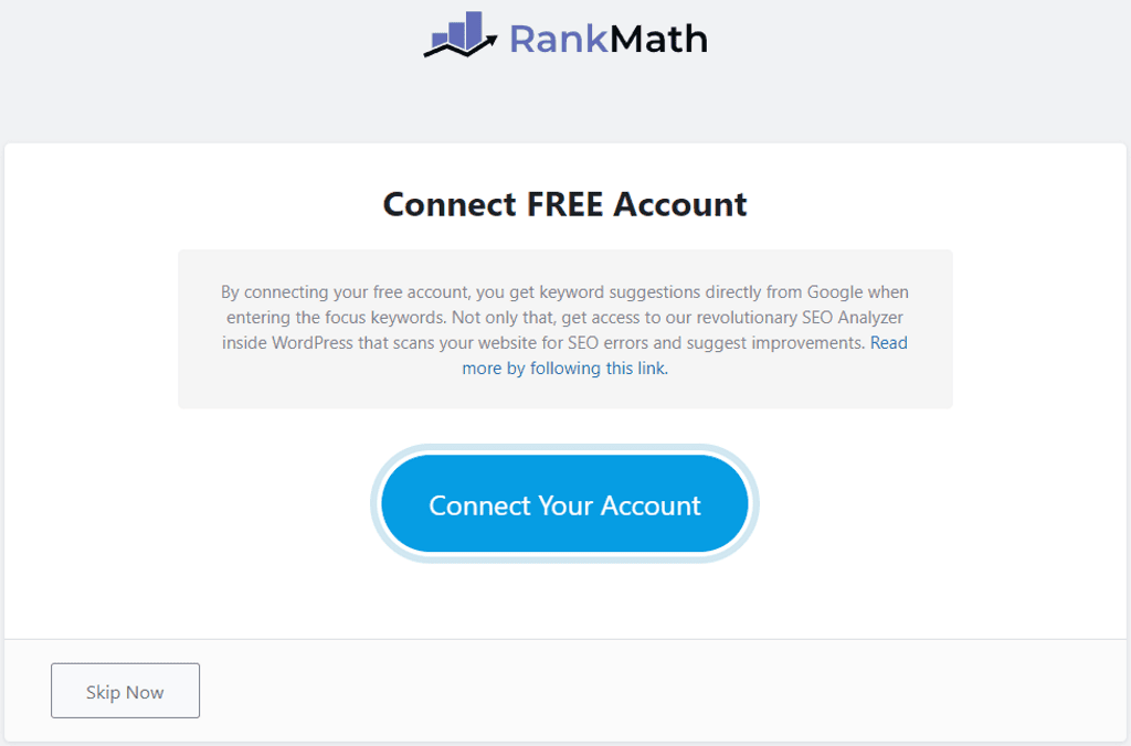 create a free rank math account